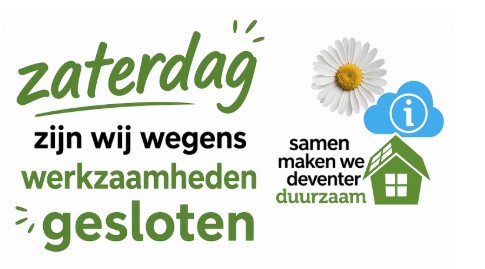 zaterdag gesloten