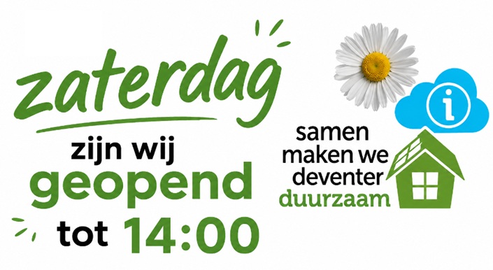 zaterdagmiddag gesloten