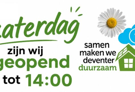 zaterdag middag gesloten